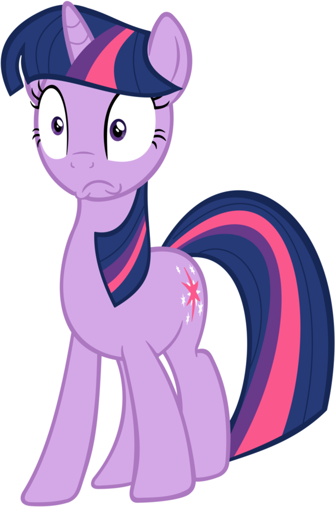 Shocked Twilight Vector By Superponytime - My Little Pony Violet (745x1072)