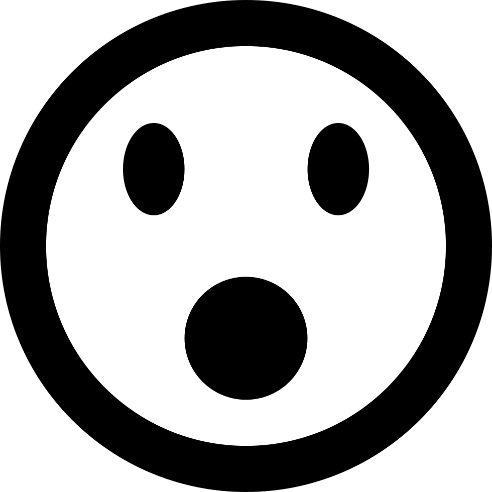 Shocked Emoticon Smiley Face Comments - Smile Icon (980x980)