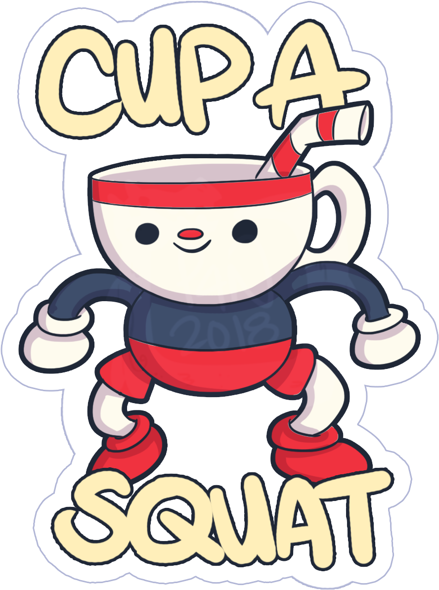 Cup A Squat Sticker - Squat (1200x1200)