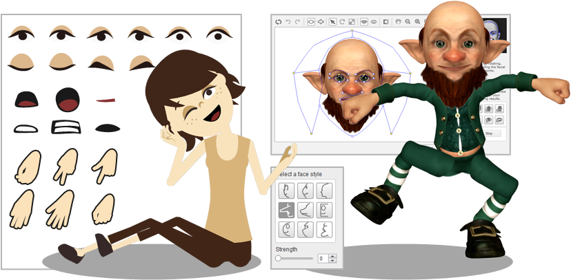 Sprite-based Character - 2d Character Creator Software (957x407)