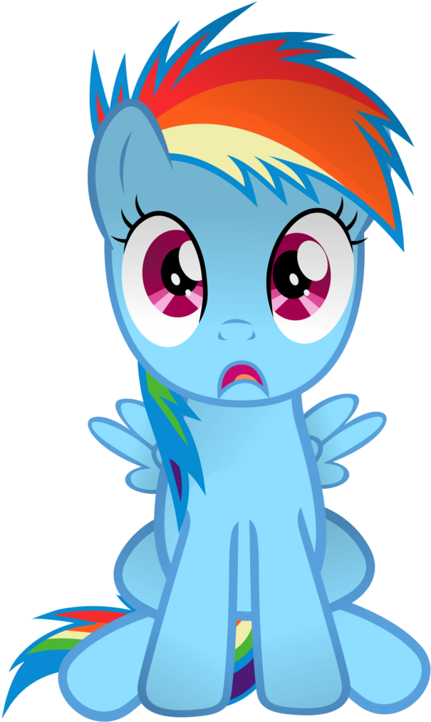Shocked Filly Rainbow Dash - My Little Pony Filly Rainbow Dash (1102x1536)