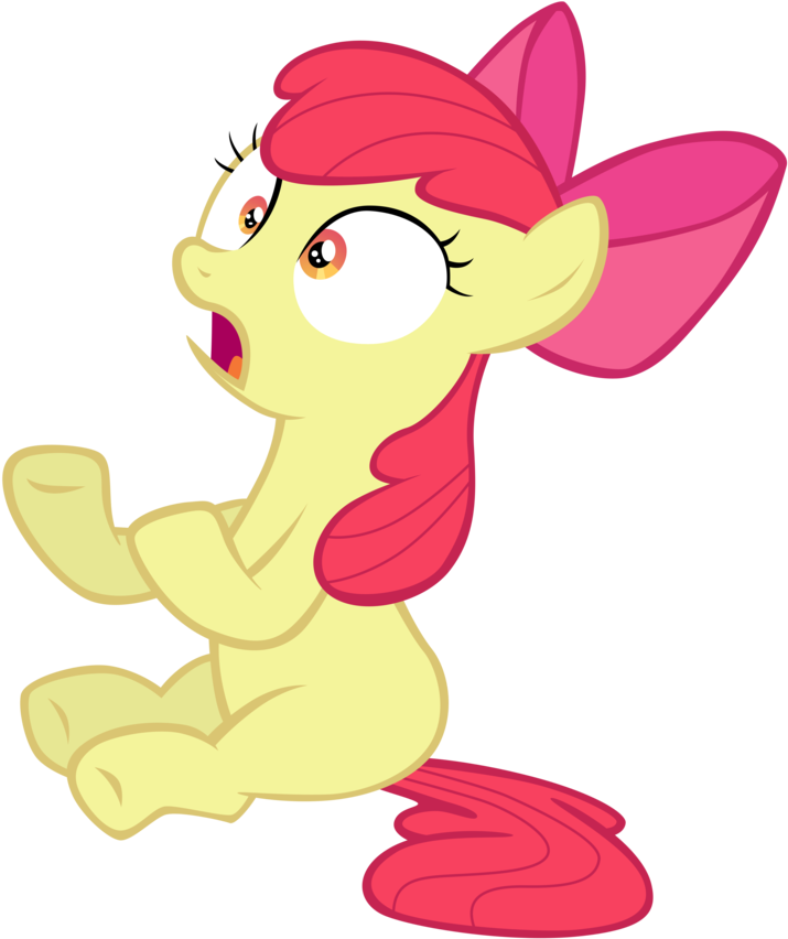Shocked Apple Bloom By Tardifice - Mlp Apple Bloom Scared (836x955)