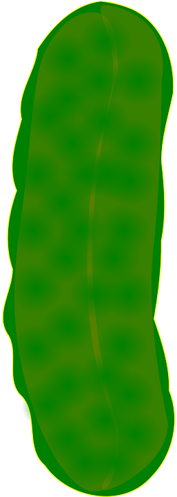 Pickle Clipart Pepino - Pickle Silhouette (360x720)