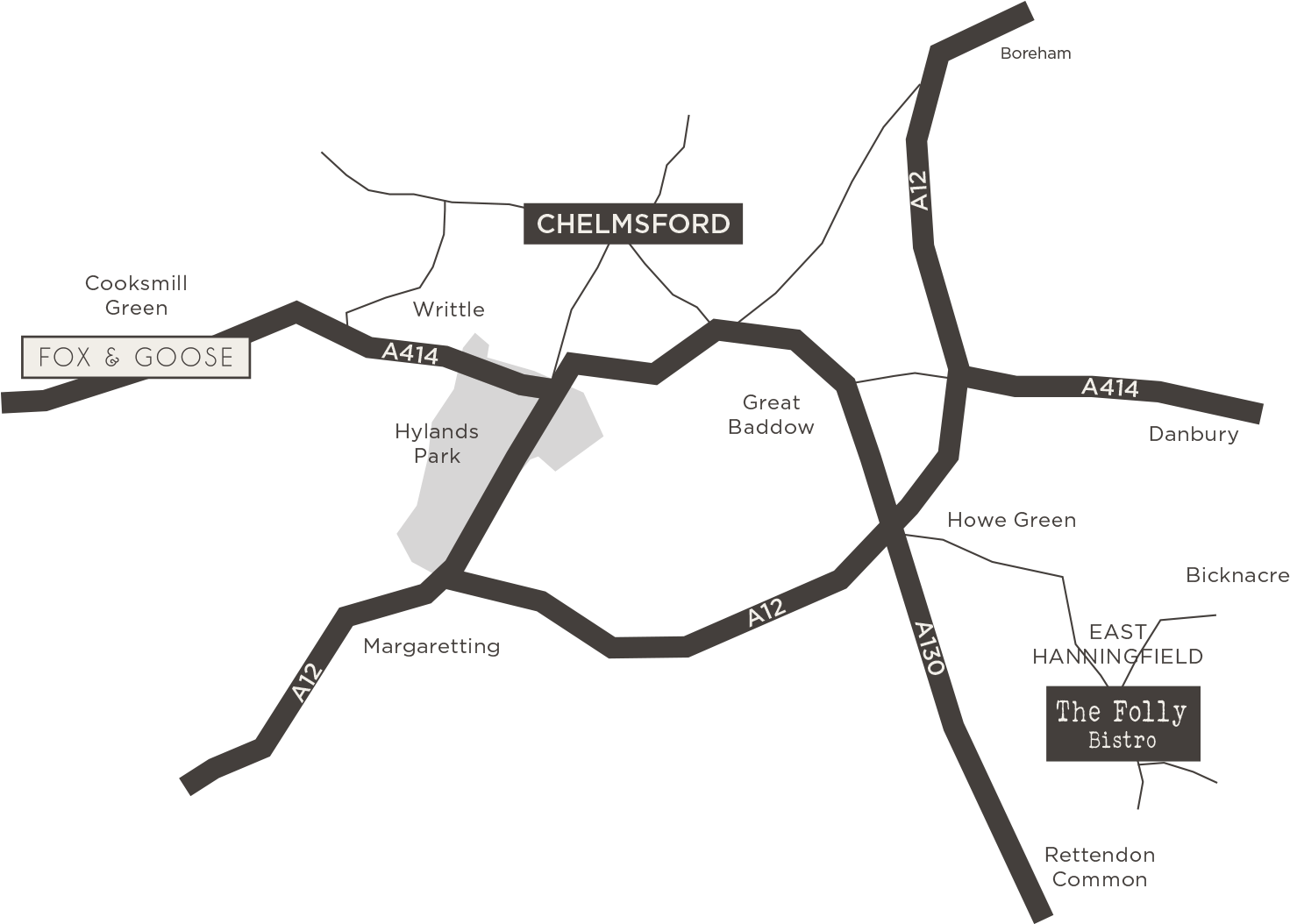 Fox & Goose Wyses Road, Chelmsford, Essex Cm1 3sn T - Diagram (1500x1109)
