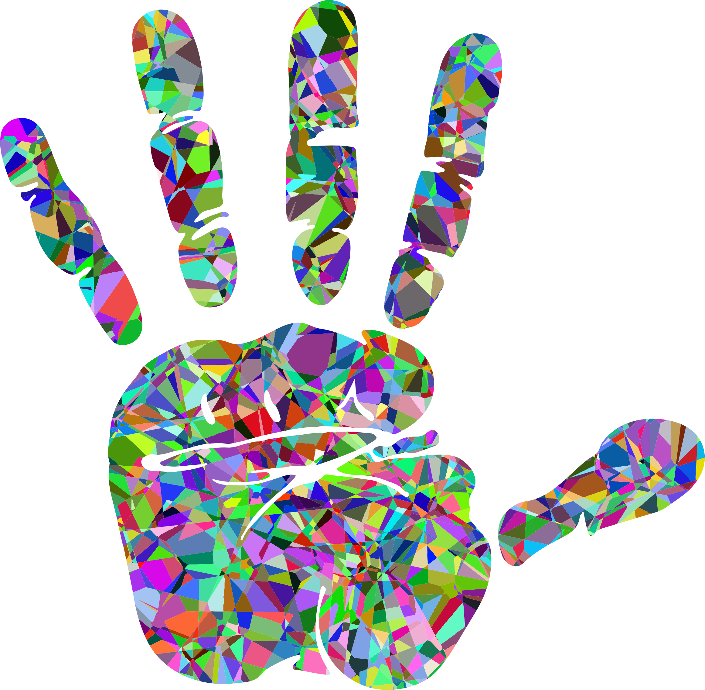 Big Image - Farbabstraktes Beflecktes Glas-muster Große Wanduhr (2322x2270)