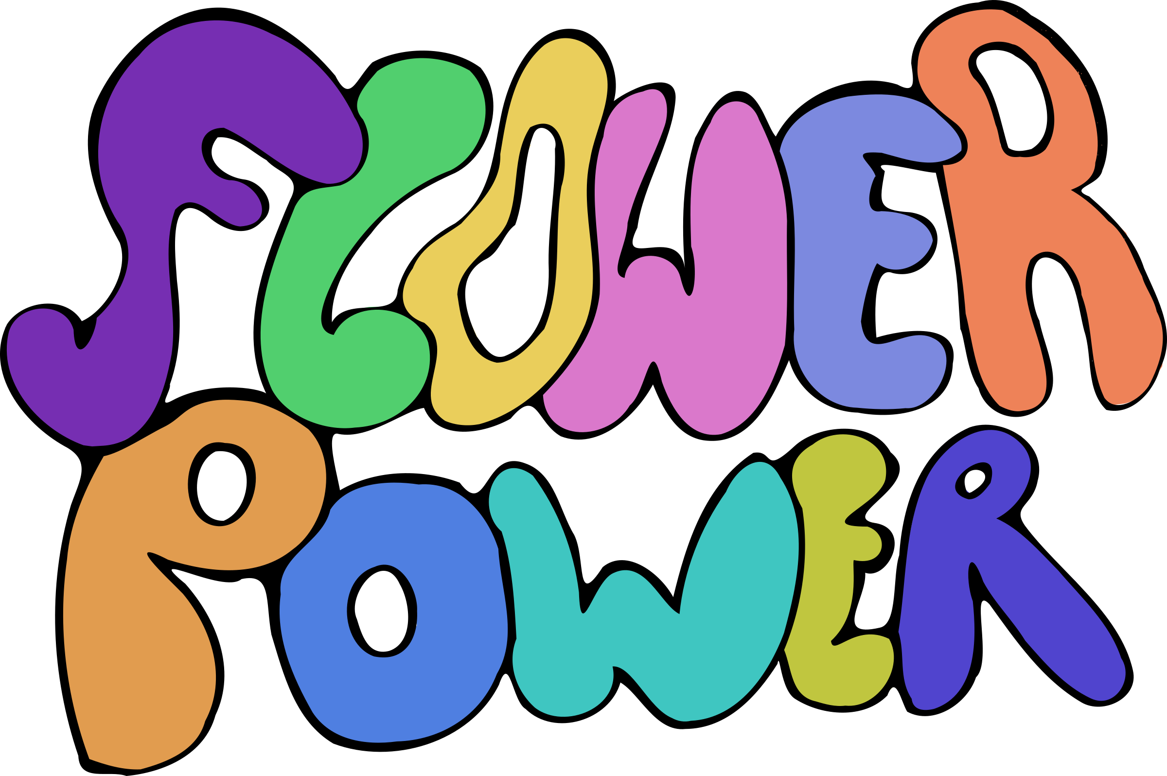 Flower Power - Flower Power Clipart (2400x1596)