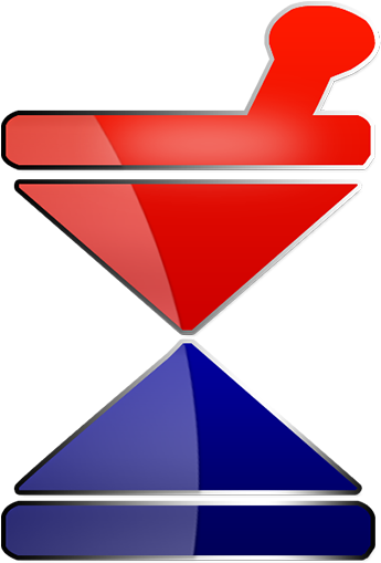 Blue Red Mortar Pestle Clip Art Image - Blue (512x512)