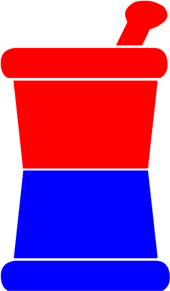 Red Blue Mortar Pestle - Red Blue Mortar Pestle (355x600)
