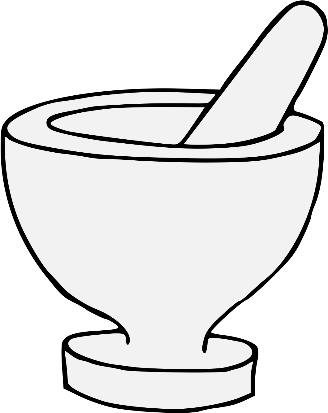 Mortar And Pestle - Art - (1107x1351) Png Clipart Download. 