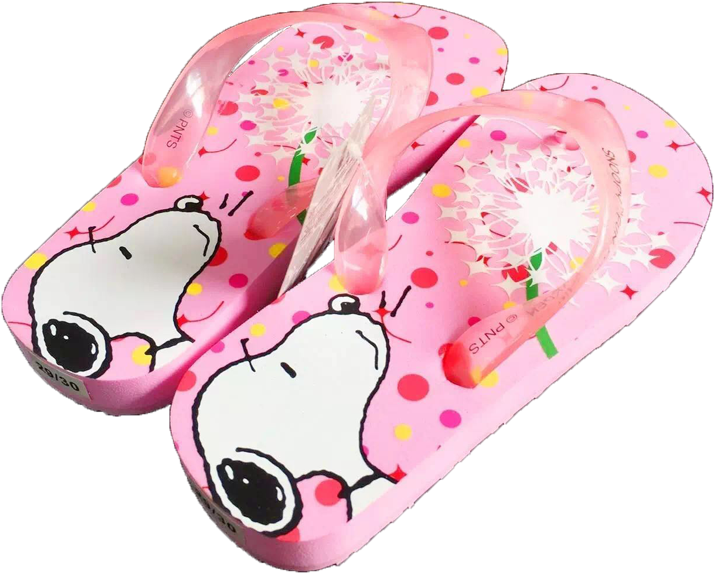 Pink Dandelion Flip-flops - Heart (800x800)