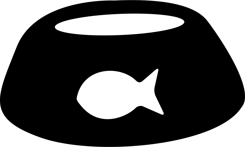 Pet Bowl With Fish Shape Comments - Vector Graphics (980x590)