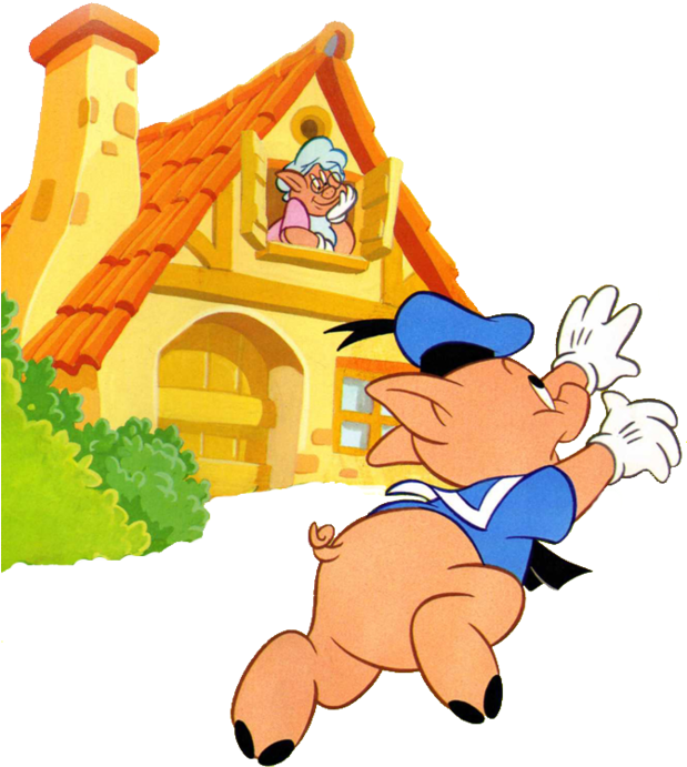 Los Tres Chanchitos Ilustraciones Canciones Infantiles - Los Tres Cerditos Png (618x699)