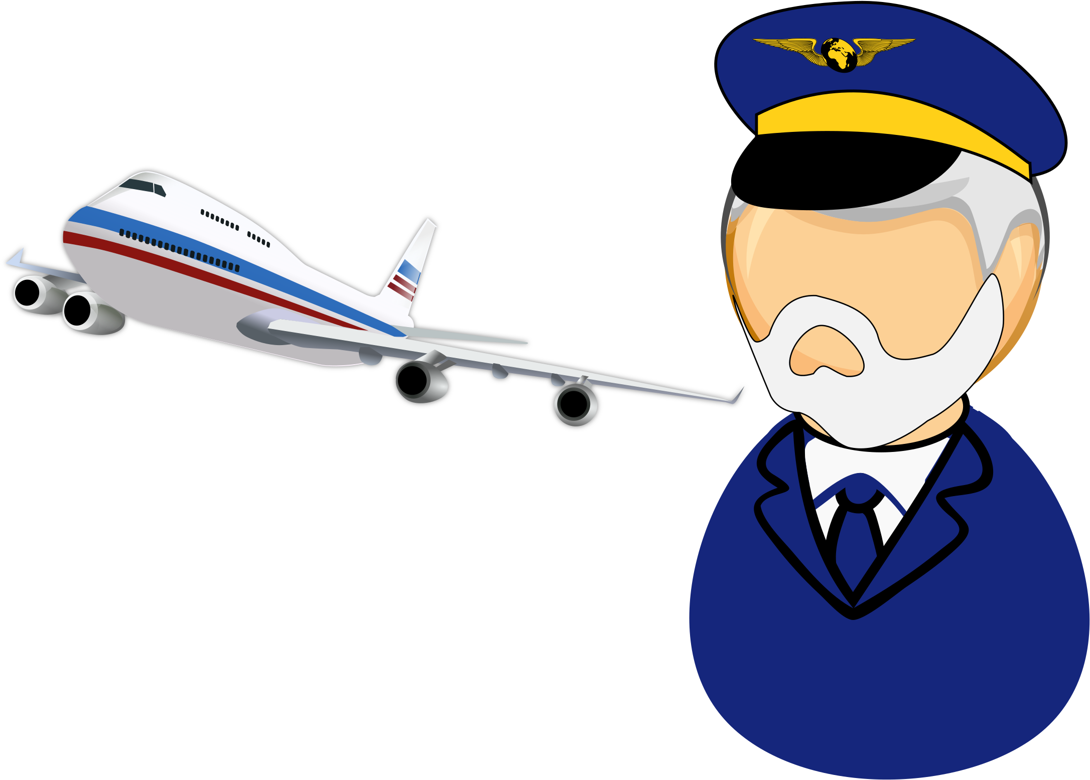 Clipart - Airplane Pilot Pilots Clip Art (2400x1646)