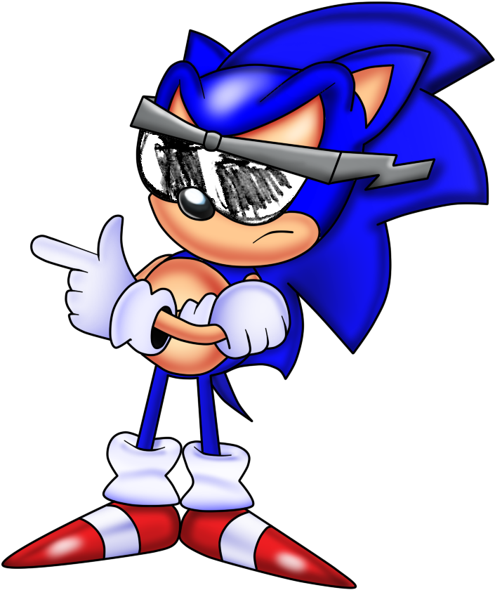 Us Genesis Sonic Shades By Classicsonicsatam - Classic Us Sonic (972x1044)