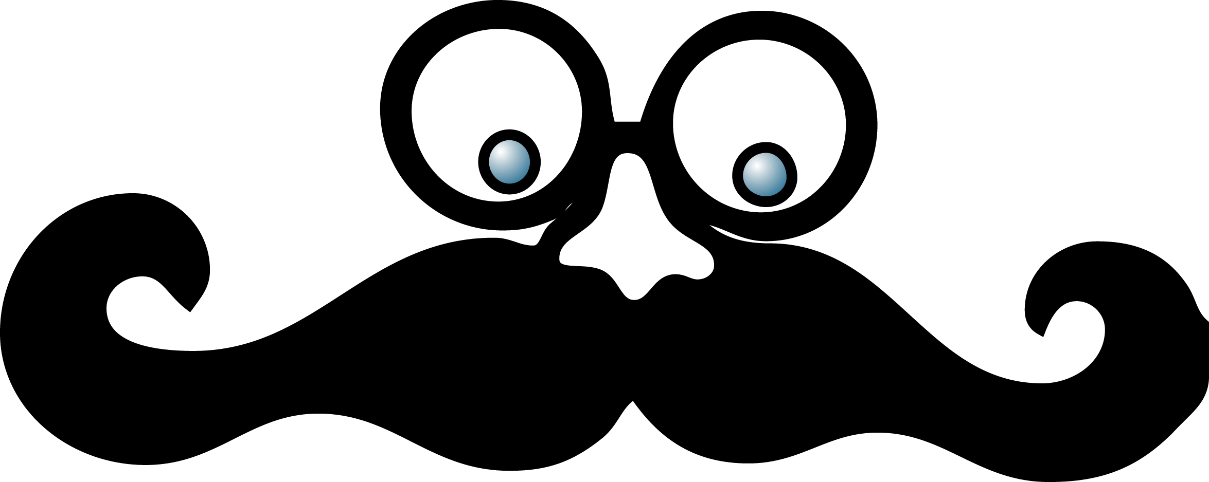 Safam Mustache Logo - Cartoon Mustache Png (2350x938)