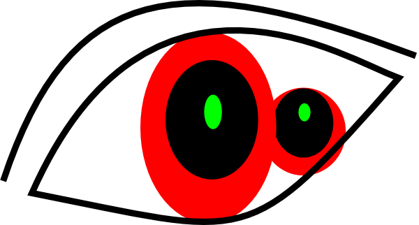 Red Eyes Clipart Transparent - Circle (600x322)