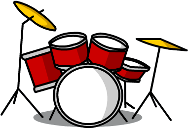 New Drum Set Cartoon Image Drum Kit Gallery 1 Club - Cartoon Drum Set Png (436x306)
