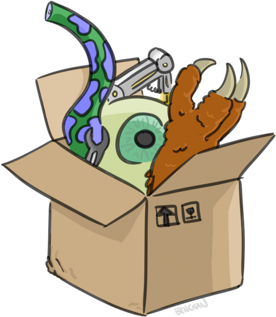 Time To Start Posting Again, Which Means It's Time - Box Of Stuff Drawing (600x665)