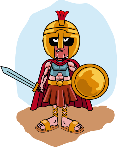 Ideal Spartan Clip Art New Features Released For School - Cartoon (396x497)