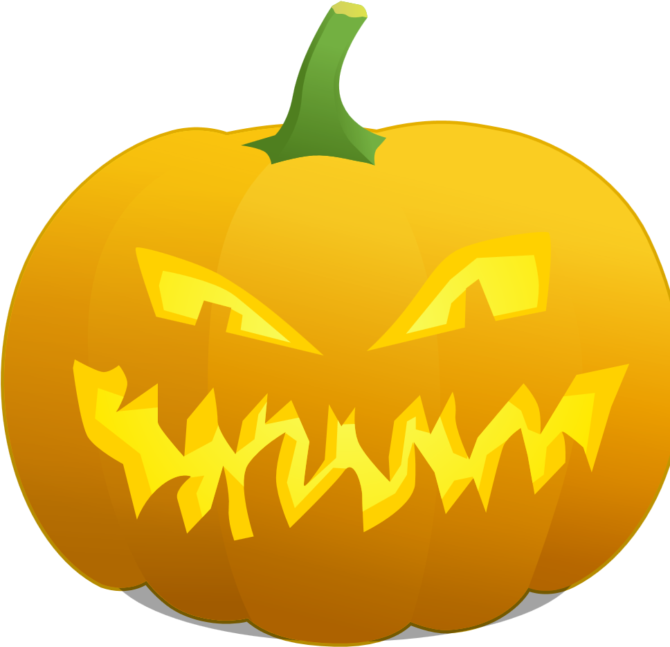 Pumkin - Jack O Lantern Vector (1000x1000)
