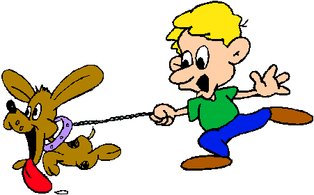 Daily Exercise - - Person Walking A Dog (451x280)