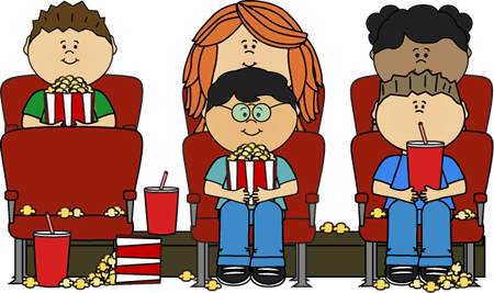 Movie Night Kids Theater Clip Art - Movie Night Clip Art (450x267)