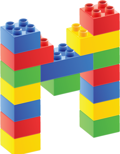 Alfabeto De Bloques M - Letter M In Legos (469x544)