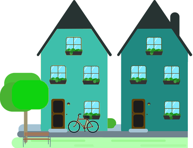 Choose Your Destination - Housing Area Cartoon Png (632x487)