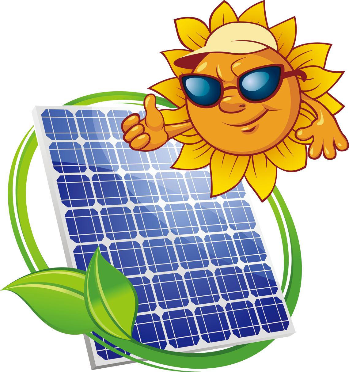 Green Energy Is Clean Energy & The Only Way To A Bright - Cartoon Solar (1139x1214)