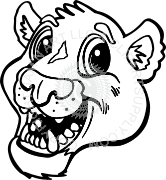 Free Cougar Black And White Clipart (333x361)