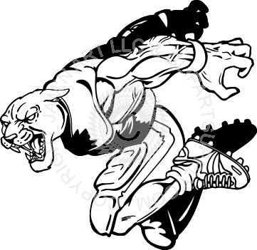 Panther Football Clipart - Panther Football Clipart (361x351)