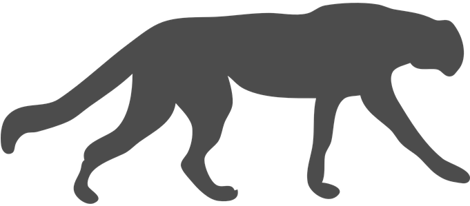 Wildcat Cougar Leopard Cheetah Animal Cat - Black Panther Animal Outline (680x340)