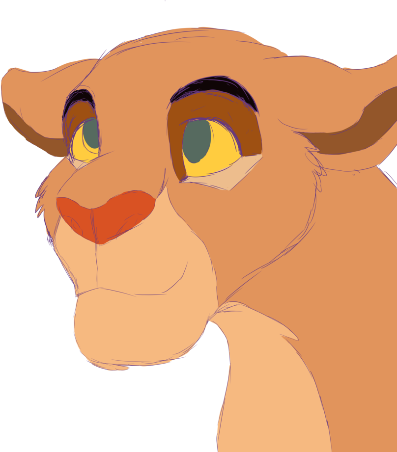 Simba X Nala Cub - Cartoon (1024x1024)