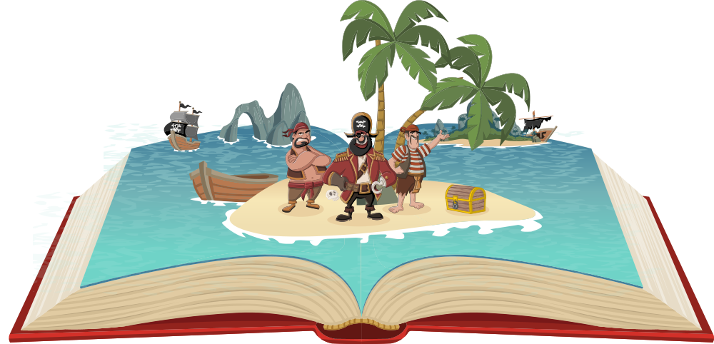 Piracy Caricature Illustration - Piracy Caricature Illustration (1000x482)