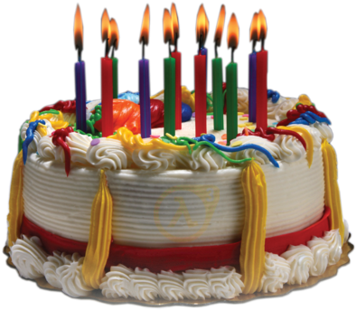 Cool Background Library Birthday Cake Png Image Clip - Happy Birthday Wishes Live (400x342)