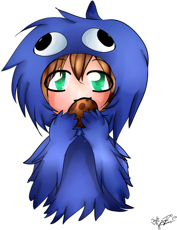 Cookie Monster Kentin By Nekokawaii237 - Cartoon (807x991)