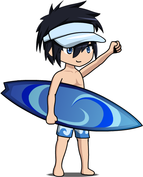 Surfboard Clipart Anime - Surfboard (479x600)