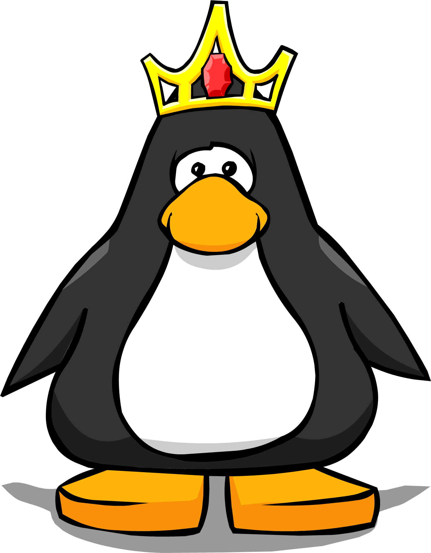 Queen's Crown Pc - Penguin With Santa Hat (1380x1771)