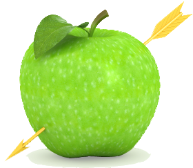 Apple With An Arrow Through - Apple With An Arrow (347x346)