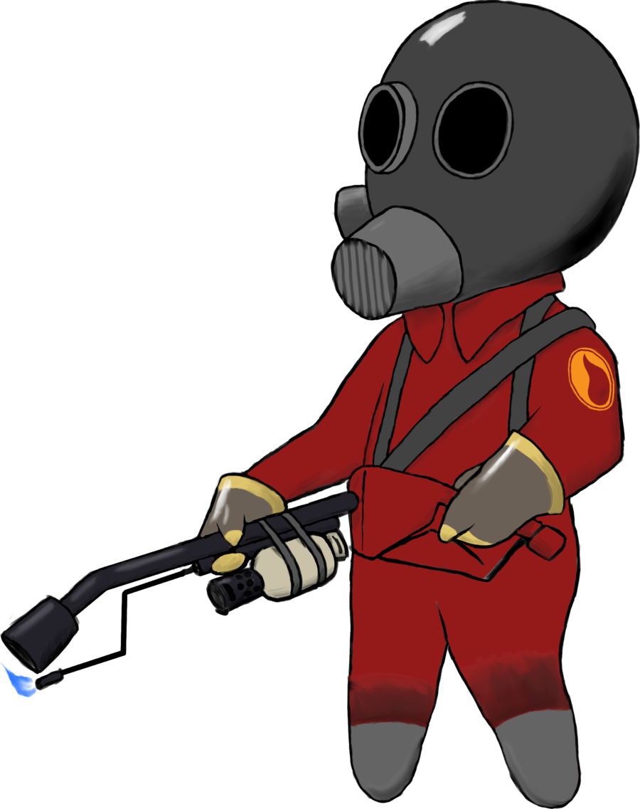 Chibi Pyro By Tappaja-ahven - Team Fortress 2 Pyro Chibi (900x1137)