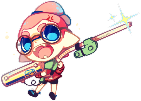 Squid Clip Art - Splatoon 2 (500x361)