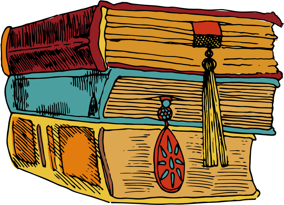 Vector Vintage Books - Png Books Hand Vector (1000x1000)