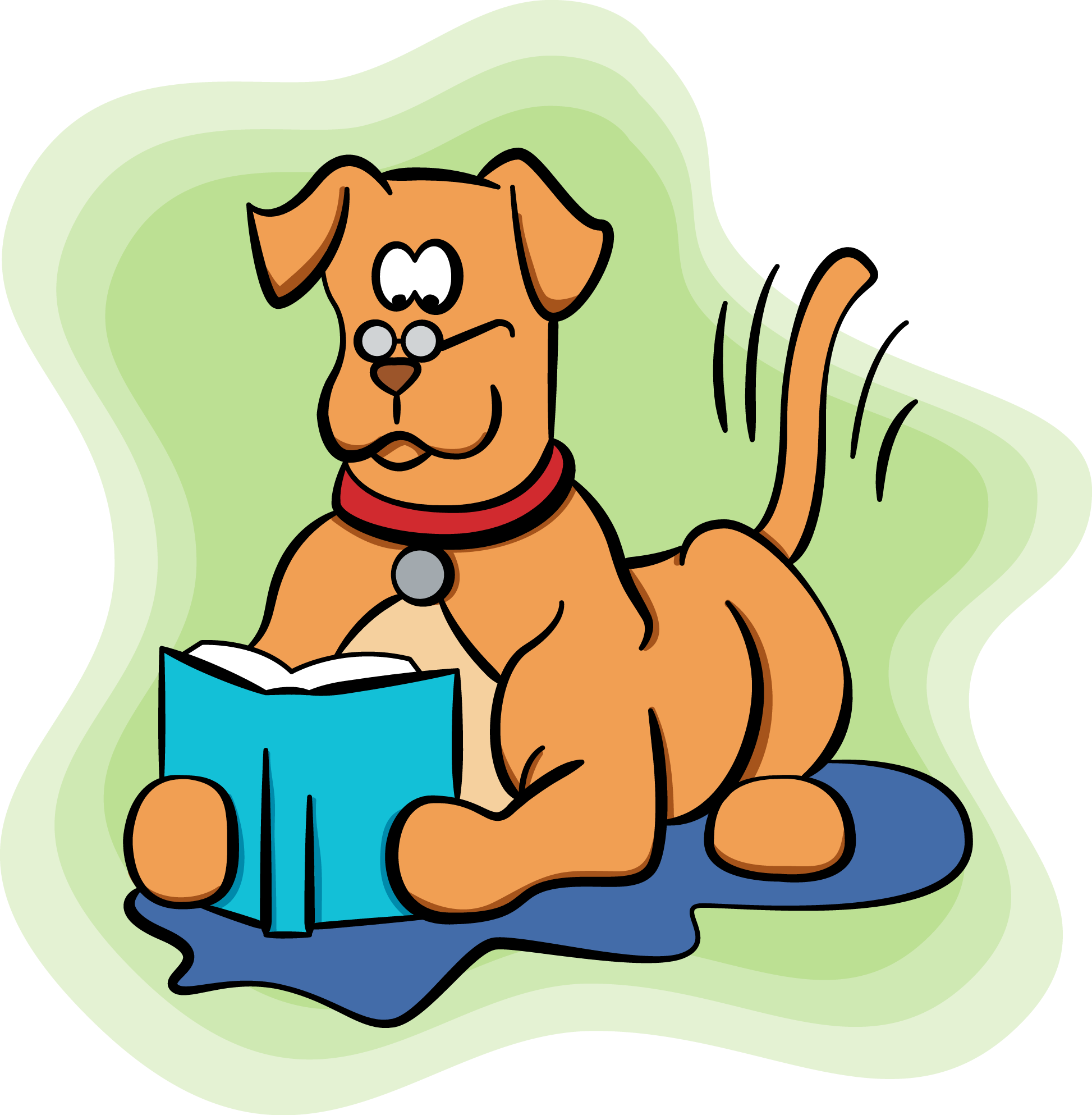 Huntington, Markle Libraries Now Accepting Signups - Reading Dog Cartoon (1946x1986)