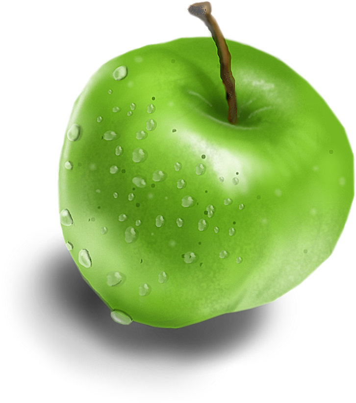 Play As You Eat - Green Apple In Png File (900x900)