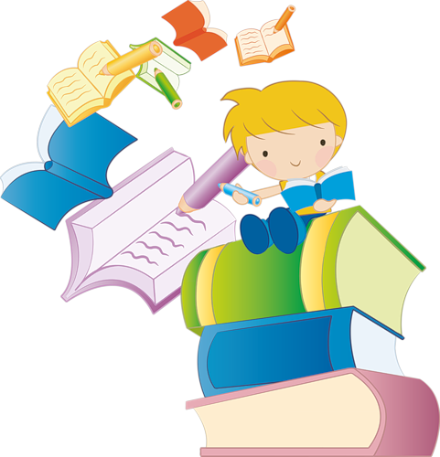 Books Vector Книги Читайте, Узнавайте И Учитесь 238 - Niño Leyendo Un Libro Png (481x500)