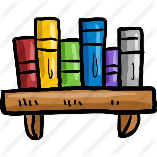 1000 Bookshelf With Books Vector Clipart Eps Images - Clip Art Book Shelf Png (512x512)