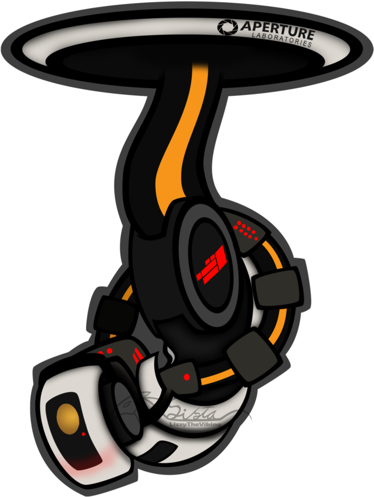 Chibi Glados By Auveiss - Glados Transparent (900x1200)