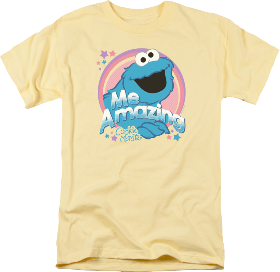 Me Amazing Cookie Monster Sesame Street T-shirt - Sesame Street Me Amazing Unisex Baby Snapsuit, Size: (900x872)