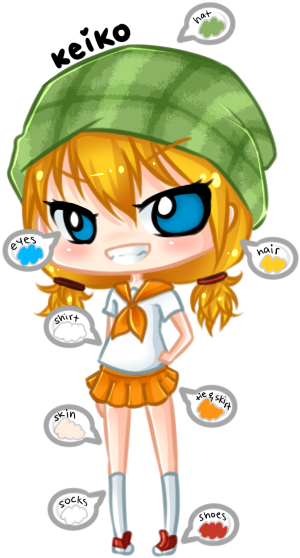 Keiko Chibi Ref By Bunny-jelli - School (395x593)