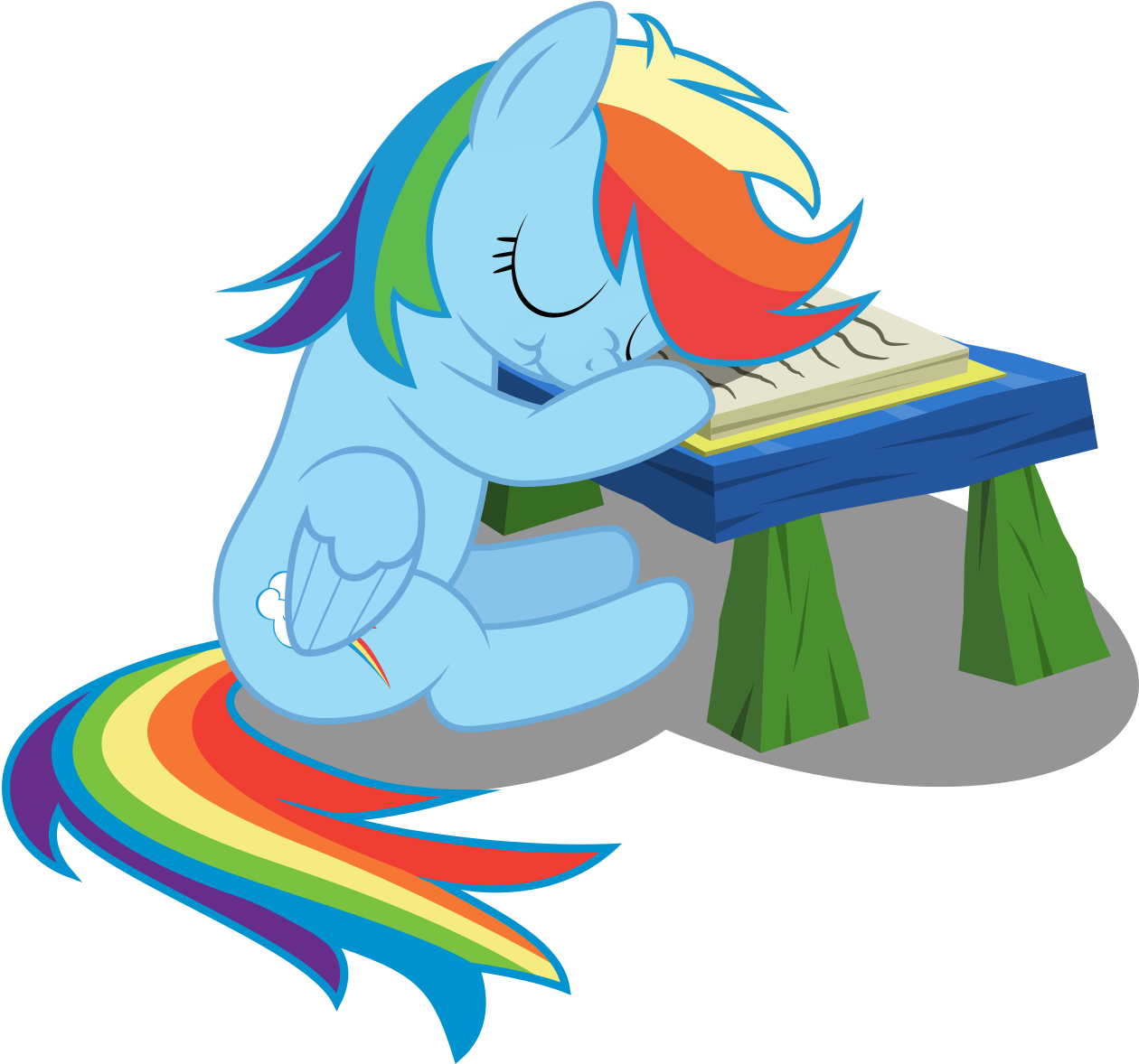 1319912 Safe Solo Rainbow Dash Simple B - Mlp Rainbow Dash Sleeping (1294x1213)